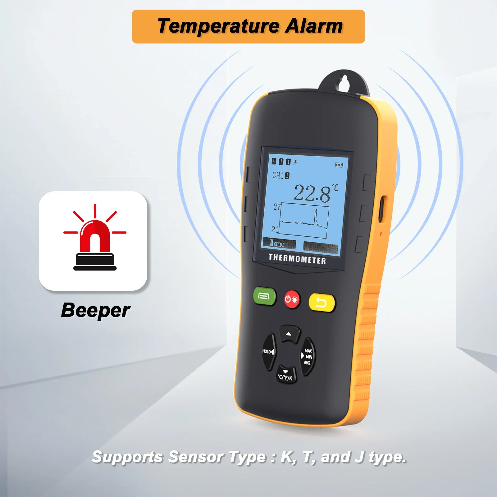 Termômetro térmico de casal de sonda múltipla Sensor de temperatura digital de 4 canais