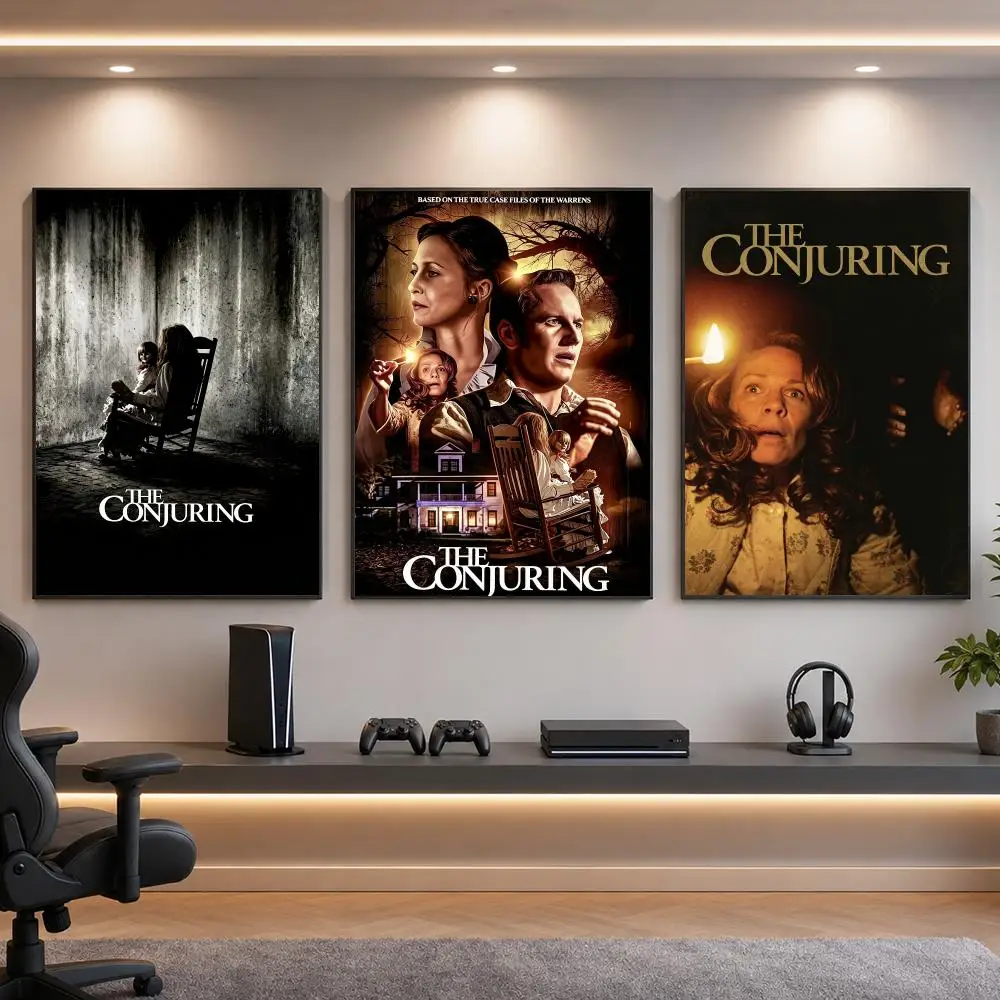 Film-Supernatural Ghost Story Horror The Conjuring Poster HD Removable Wall Art Gift Bedroom Lounge Dorm Office Gaming Cafe Bars