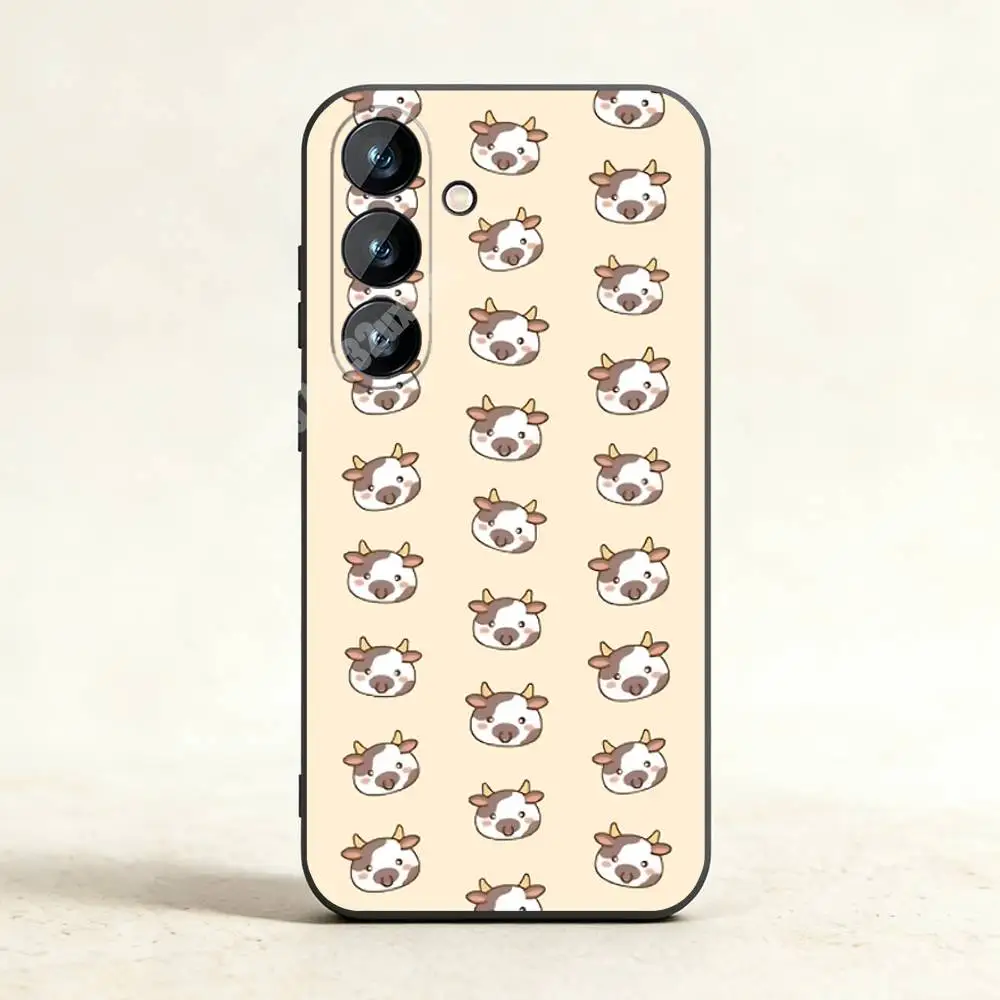 Kawaii Cow Spots Pattern Phone Case for Samsung Galaxy A73 72 71 70 A53 52 41 40 A32 31 30 Note20 Note10 Note9