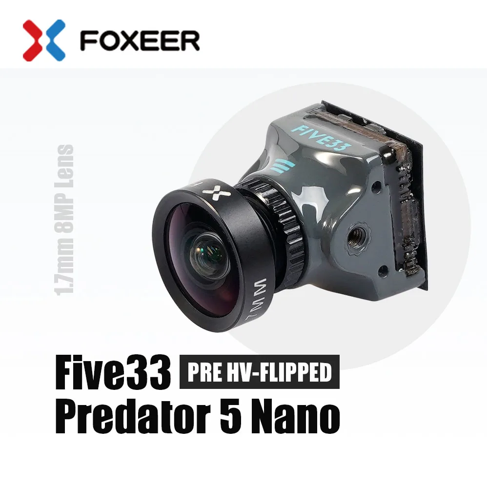 FOXEER Predator NANO V5 Five33 1000TVL Switchable 4:3/16:9 NTSC/PAL 1.7mm Lens FPV Camera for RC FPV Racing Drone