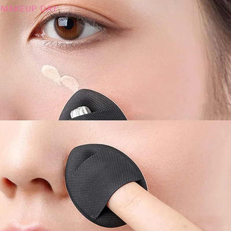 10Pcs Mini Size Finger Puff Set Makeup Sponge Concealer Foundation Detail Puff Professional Cosmetic Cushion Puff Makeup Tools