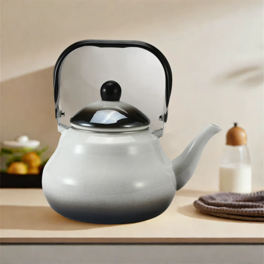 

Hot selling Porcelain Enameled teapot, Pear shaped tea kettle, Home enamel water kettle, Large capacity gas boiling water kettle