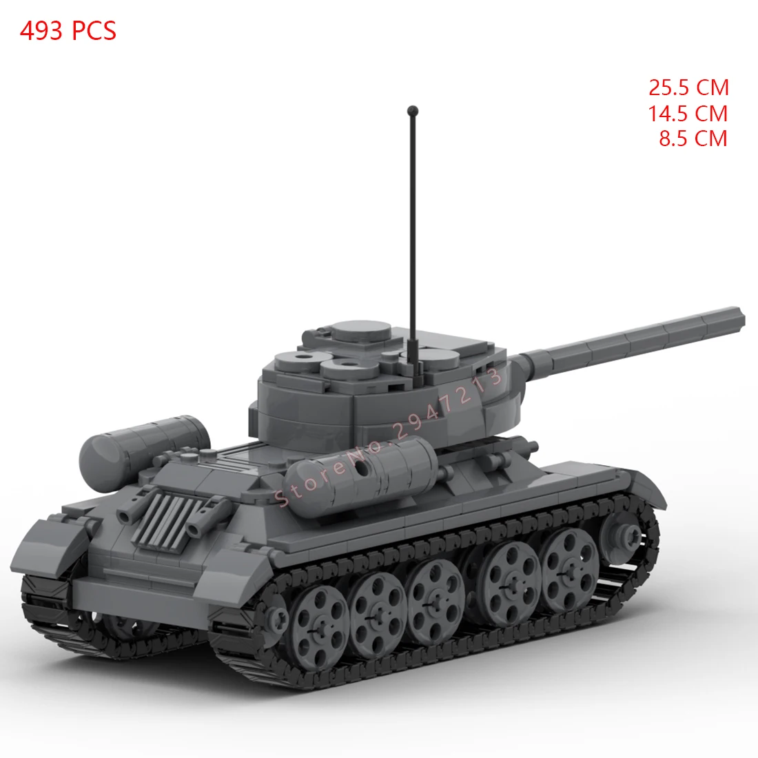 hot military WWII technical Soviet Army T-34/85 Medium Tank vehicles equipment self defense war brick weapon Building Block toys