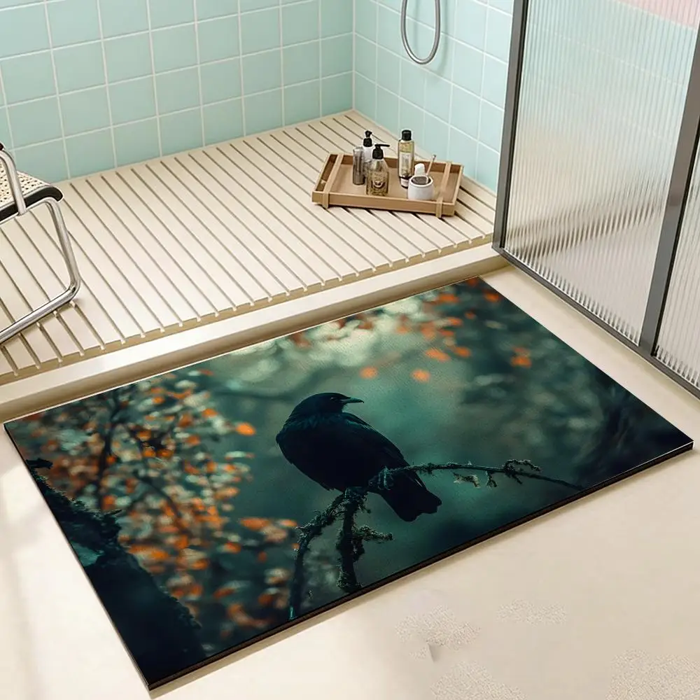 Floor Mat  diatom mud bathroom absorbent floor mat toilet toilet stepping mat anti-slip mat home entrance mat C-Crow