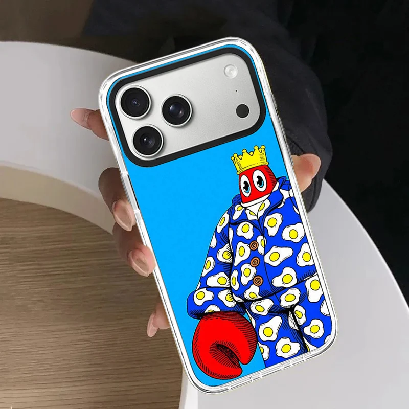 Funny Crayfish Impact White Border Magnetic Phone Case Cover for IPhone 13 14 15 16 17 Pro Max Case for IPhone Air