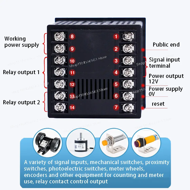 High-Precision Roller-Type Electronic Display Digital Display Edge Banding Machine Counting Meter Encoder Controller