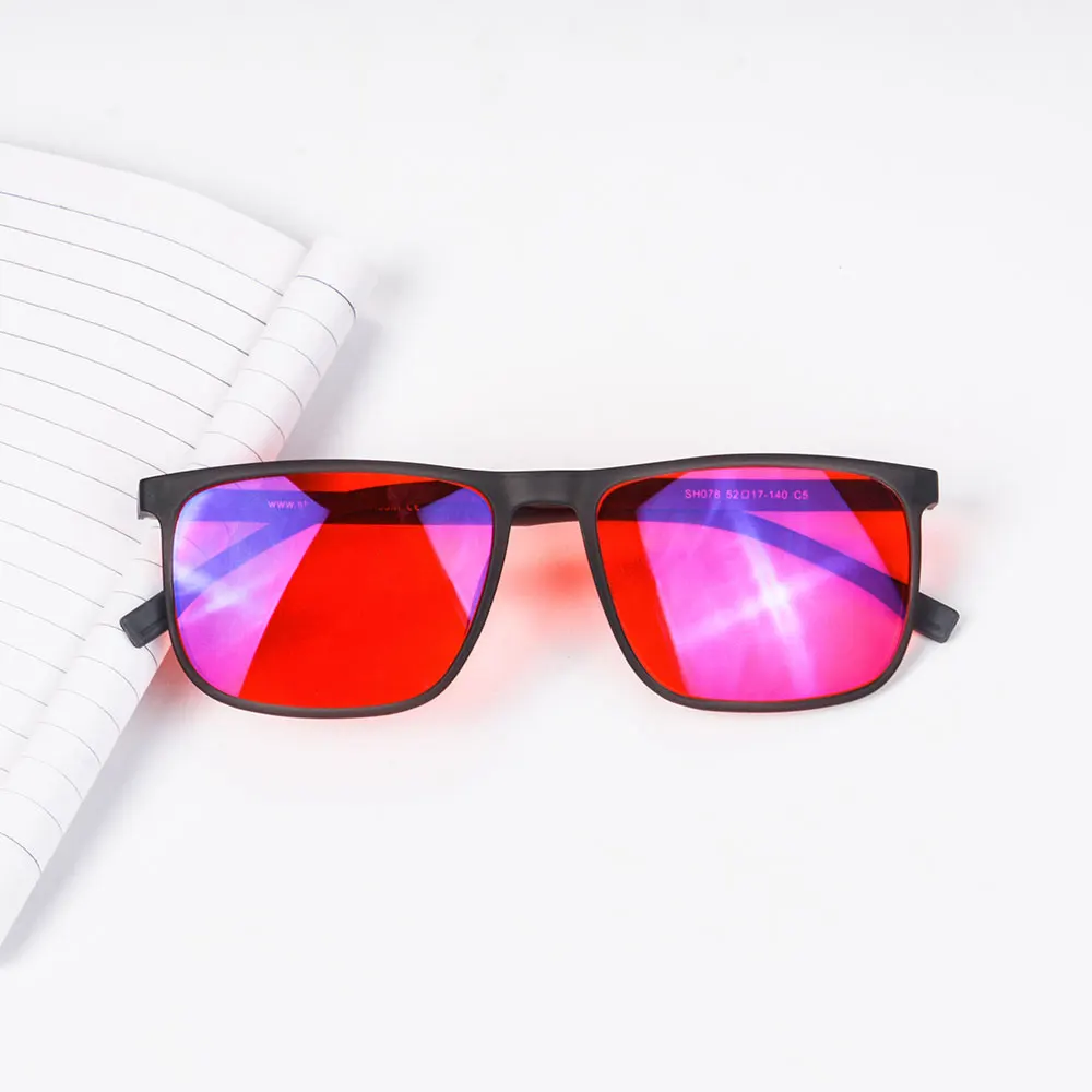 SHINU Good Sleep Blaulicht-blockierende Brille für Herren, rote Gläser, Anti-Grünlicht, beseitigt die Belastung der Augen, kann individuell angepasst werden – Detail 26