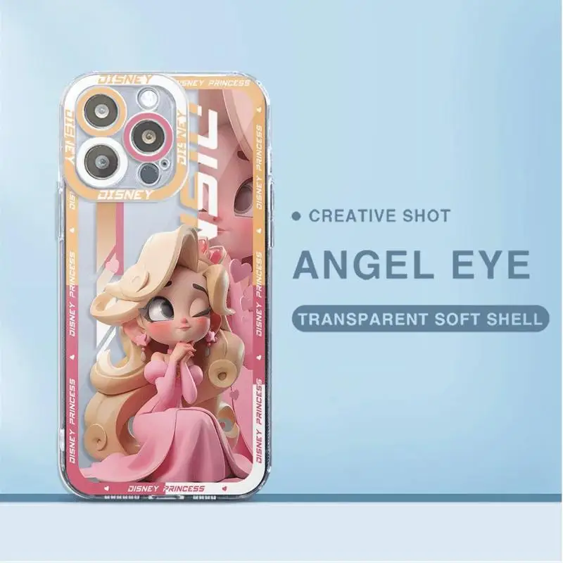 Disney Princess Girl Cute Phone Case for Apple iPhone 15 Pro Max 13 14 Plus 12 Mini 11 Pro XR 8 SE 7 6S XS MAX Cover