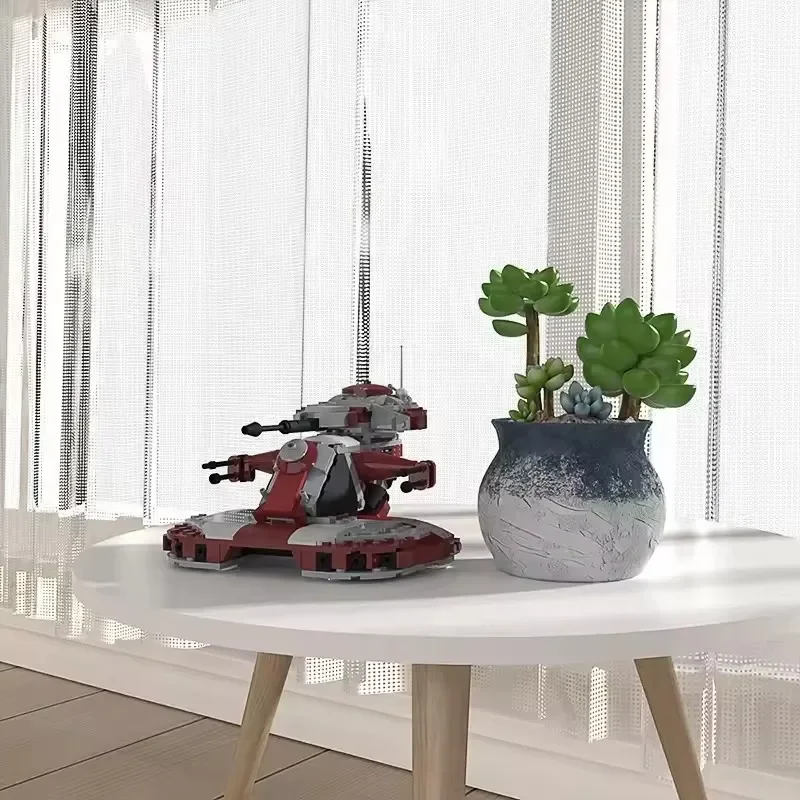 Accessoires de film spatial classique MOC, modèle de véhicule d'assaut de guerre militaire, bloc de construction, jouets d'ornements DIY, cadeaux d'assemblage créatifs