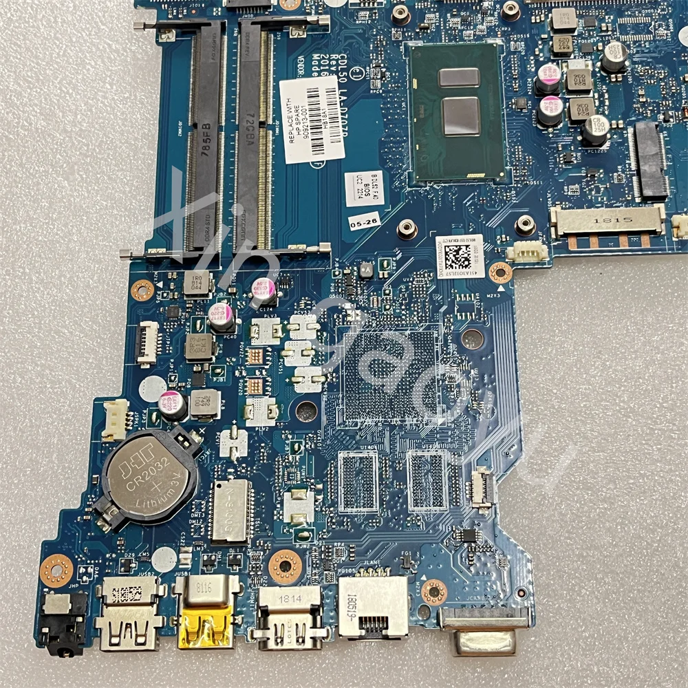 Imagem -04 - Motherboard Laptop Original para hp Teste Perfeito para hp 15-ay 15t-ay I57200u I7-7500u Cpu 909213601 909213001 Cdl50 La-d707p