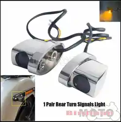 Motorcycle Rear Fender Struts LED Turn Signals Lights Amber Flashing Blinker Indicator Lamp For Harley Honda Yamaha Street Bikes