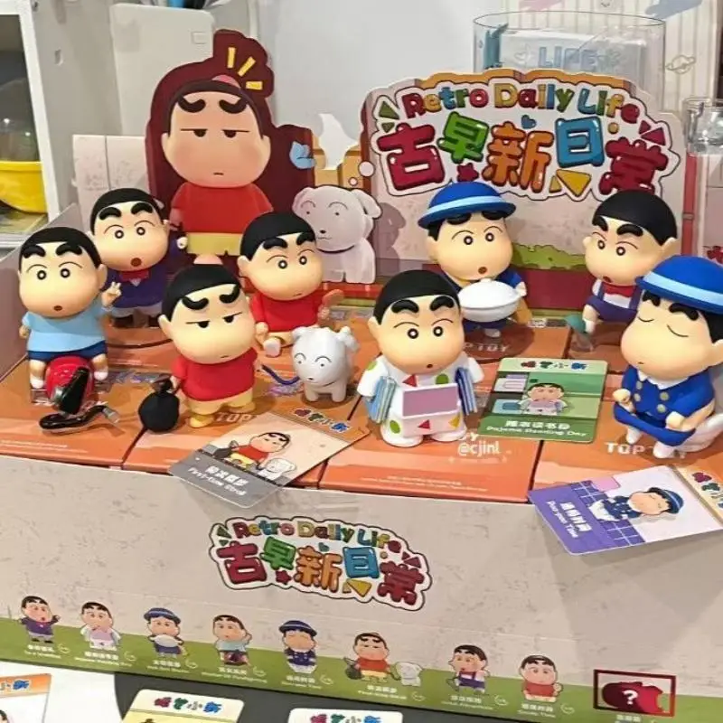 

TOPTOY Authentic Crayon Shin Chan Ancient Early New Daily Series Blind Box Handmade Ornament Trendy Surprise Gift for Collectors