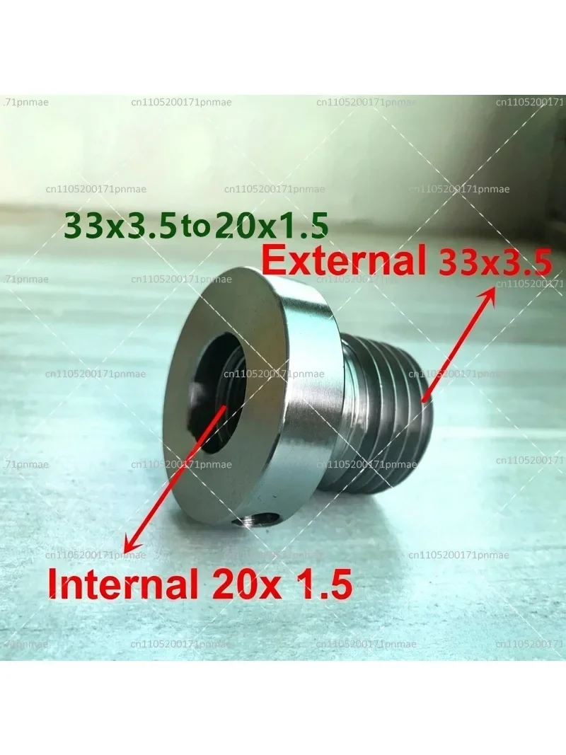 M33x3.5 to M20x1.5 Thread Chuck Insert Adapter Wood Lathe Screw Spindle External Turning Tool Accessories for Metalworking - view 3