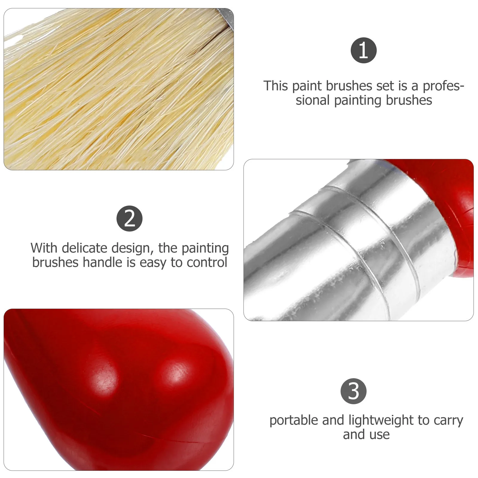 

6Pcs Portable Paint Brush Set Lightweight Travel Friendly for Outdoor Sketch Practice Painting Supplies for Beginners