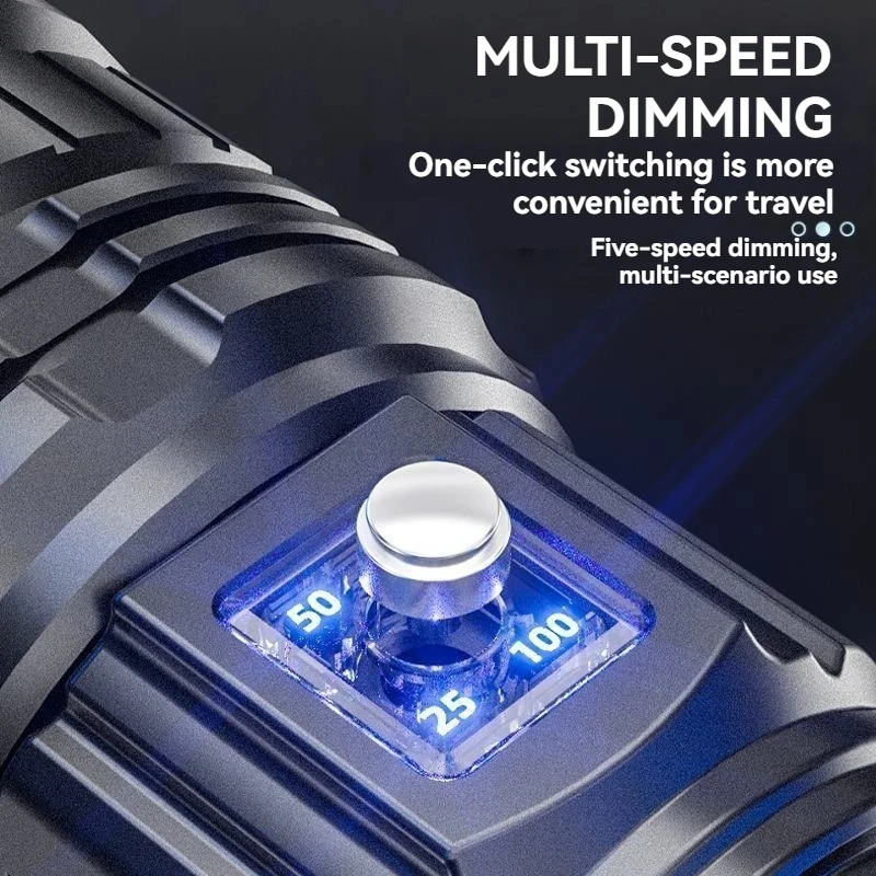 10000LM أقوى مصابيح كاشفة بلمبات Led التكتيكية 15000mah المدمج في بطارية ضوء فلاش أضواء الطوارئ 4 كجم هدايا العيد