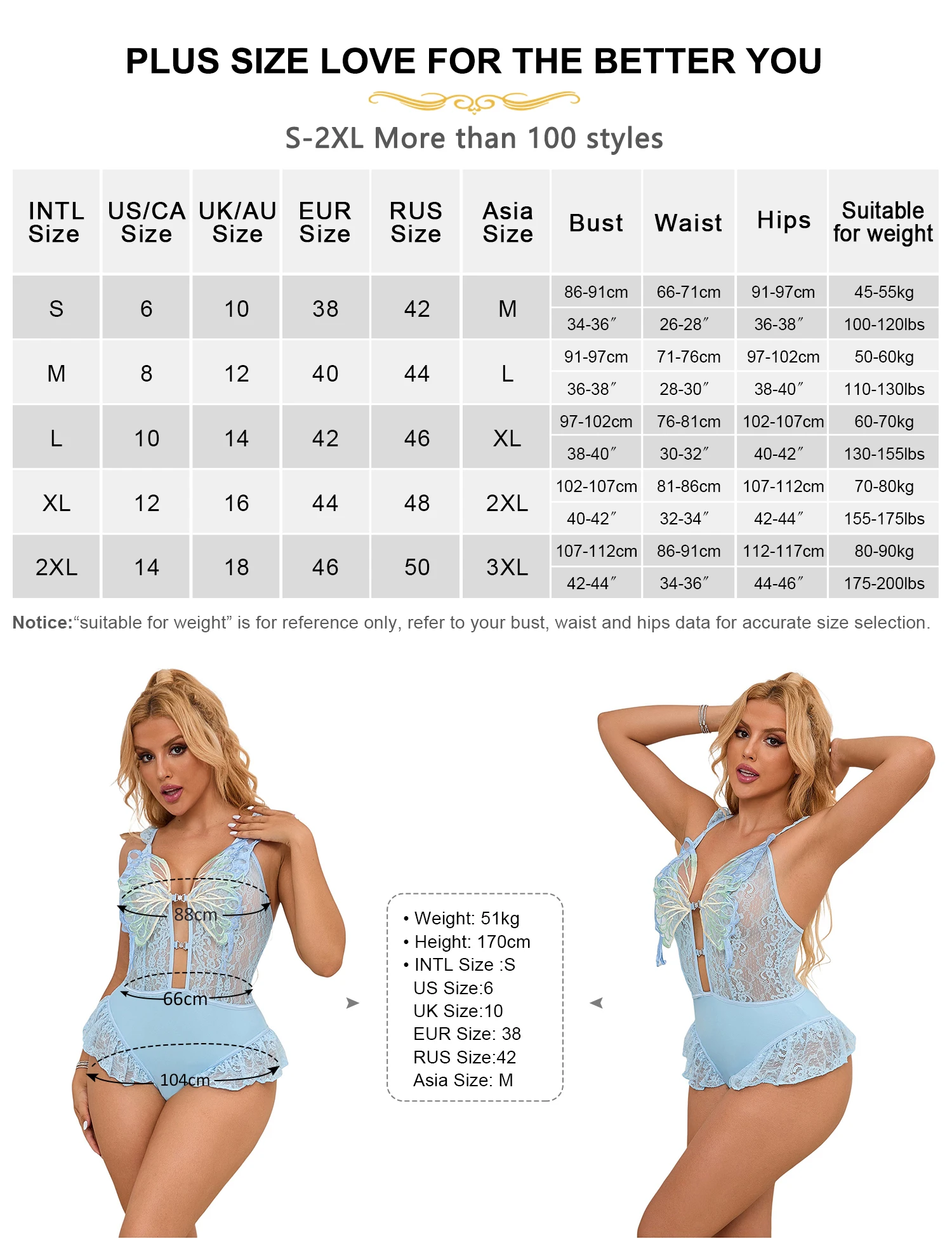 Comeondear Blue Bodysuit Lingerie Women One Piece Butterfly Lingerie Sets Sexy Female Strappy Bodycon Lace Curvy Leotard Rompers