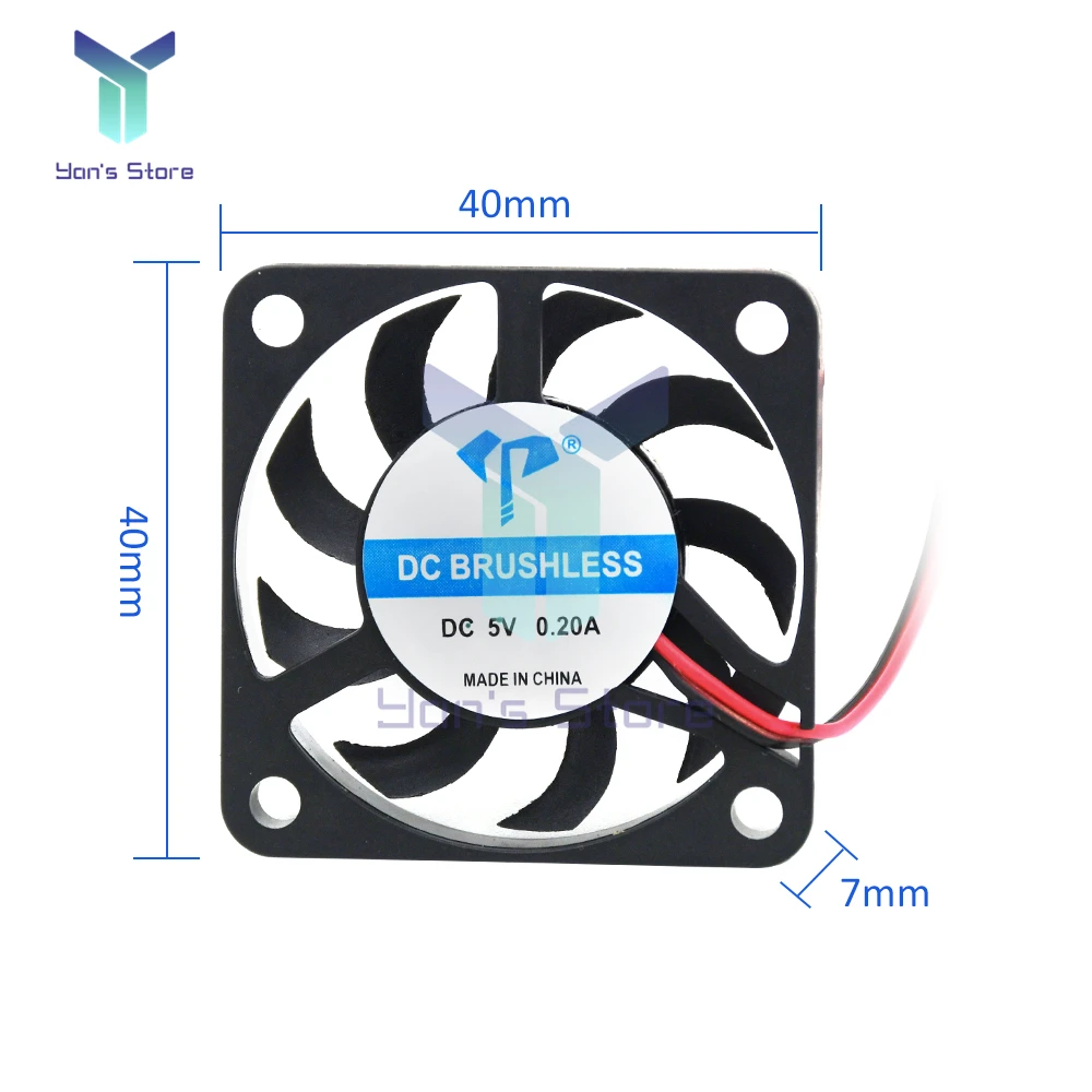 DC 5V/12V24V 2 drutu wentylator chłodzący zawierające olej do procesor komputera Notebook PC cichy wentylator DC4007 4CM