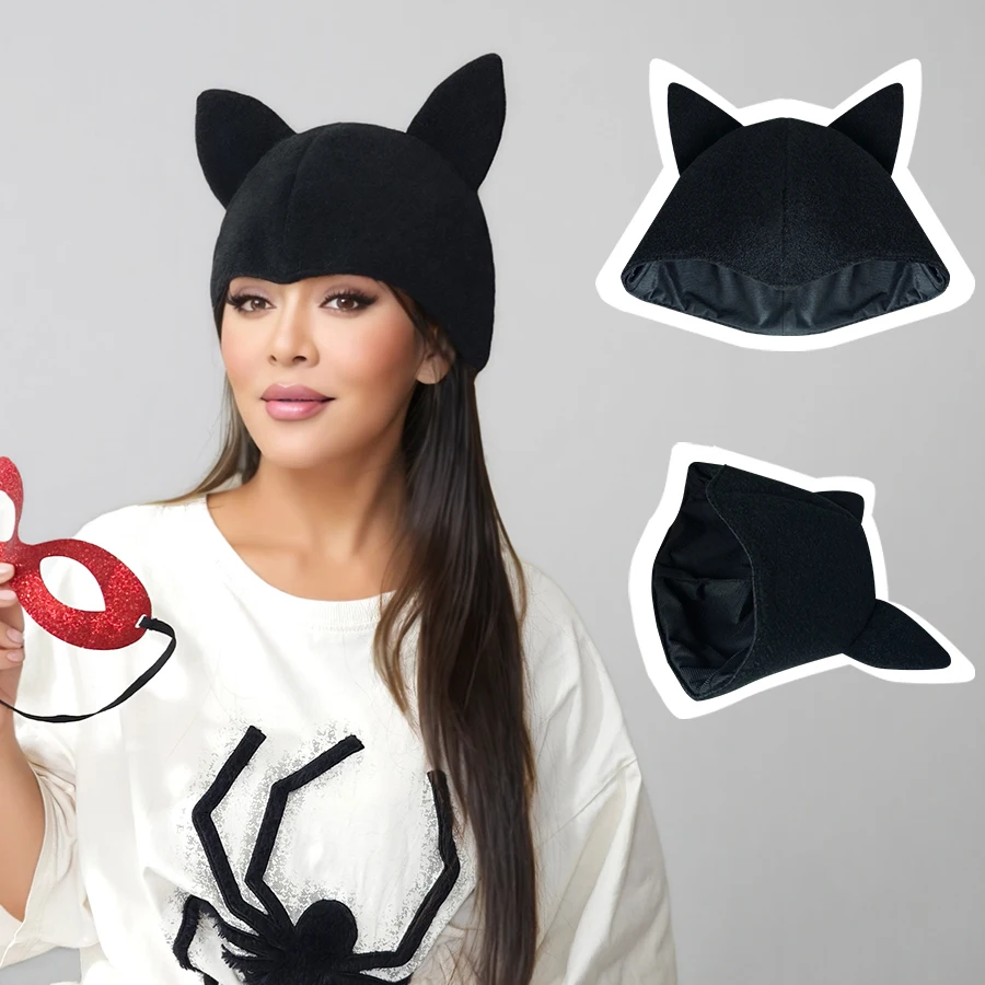 

1pc Four Seasons Cute Black two-eared Cat Hat Party Hat Dress up Hat Party Party Supplies Cosplay Party Atmosphere Supplies Cute
