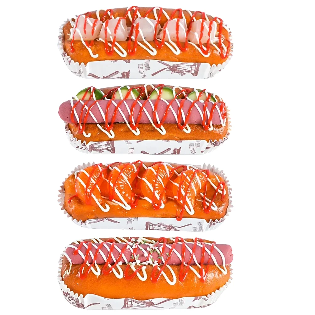 

Simulation Hot Dog Bun Chic Bread Photo Prop Artificial Simulated Pu Model Fake French Food Toy