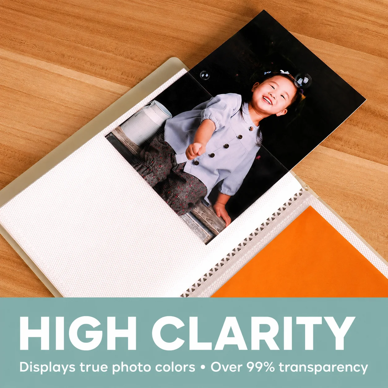 4x6 Photo Album 52 Pockets, Small Slip-In Picture Book with Clear PP Pages, Cute Kids Baby Family Travel Memory Album Gift