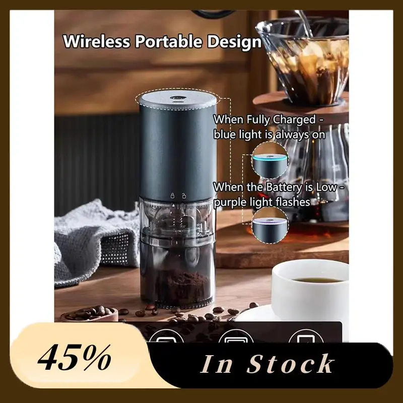 

A78K New Electric Bean Grinder Stainless Steel Portable Coffee Machine External Adjustable Coffee Machine