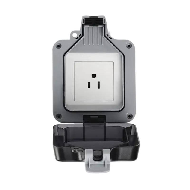[NEW!A08R】 Universal IP66 Waterproof Socket Indoor/Outdoor Charging Port 3 Pin Industrial Power Outlet Us Standard US PLUG