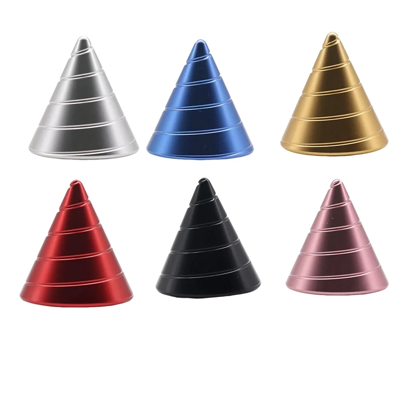 Table Fidget Toy Rotating Cone Gyroscope Office Desk Fidget Toy Optical Illusion Flowing Finger Toy Durable Easy Install