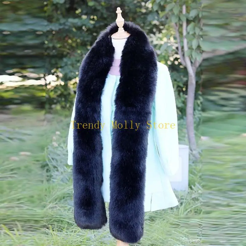 N5KB Dikke pluche sjaals sjaal Casual Winter Warm vaste kleur sjaal kraag vrouwen straat nek warmer stijlvolle foto sjaal