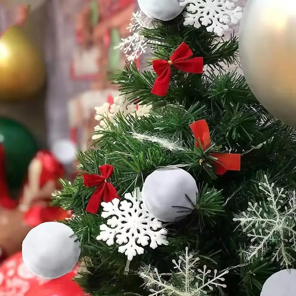 6/8/10cm Soft Snow Fake Balls Christmas Kids Gift Toy Indoor Outdoor Snow DIY Xmas Tree Ornaments Kids Toy Fur Fight Ball