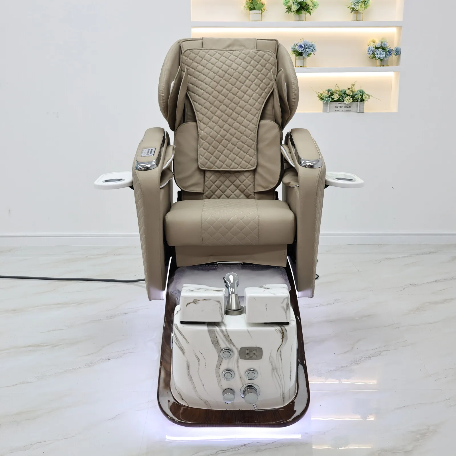 2026 Factory Customized Luxury Pedicure Chair Fully Automatic Lying Chairs with Massage and Foot Spa for Nail Beauty Salon