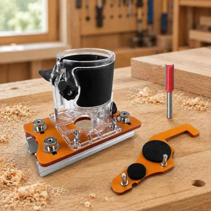 2-in-1 Aluminum Cupboard Panel Locator with 65mm Scale and Slot Fastening Tool