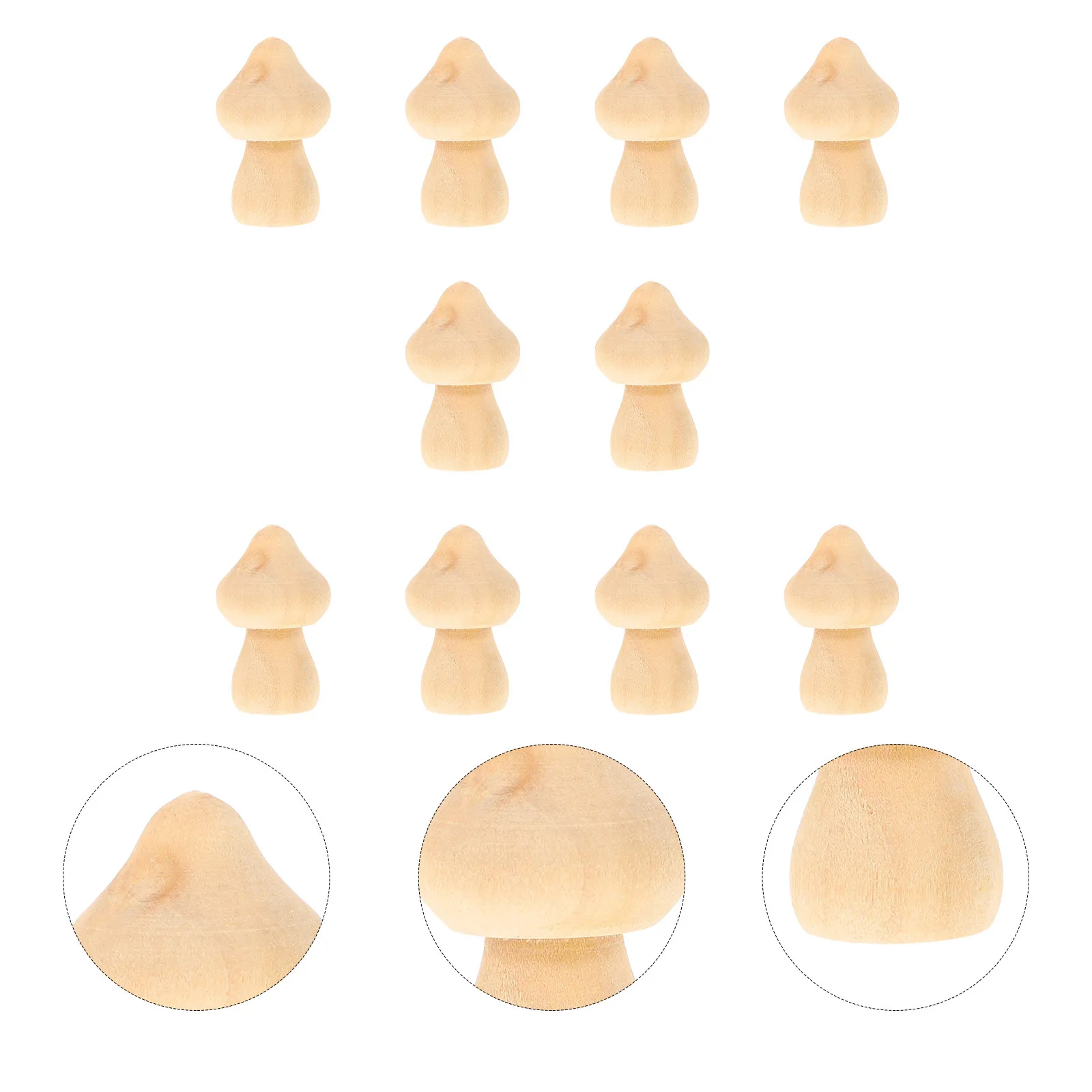 

10 шт. деревянных грибов для поделок, набор для творчества для детей и родителей, украшение для дома, деревянные грибы для самостоятельного изготовления