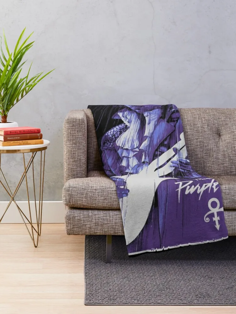 PURPLE RAIN - PRINCE Throw Blanket Retros Bed covers Blankets