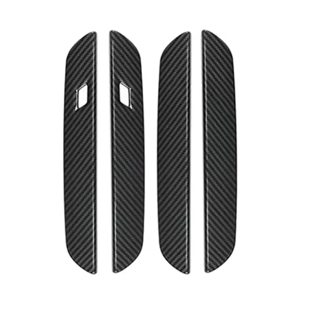 

4PCS Car Handle Cover Sticker For Mini FOR Cooper Countryman U25 2024 2025 Black Carbon Fiber Door Handle And Door Panel Sticker
