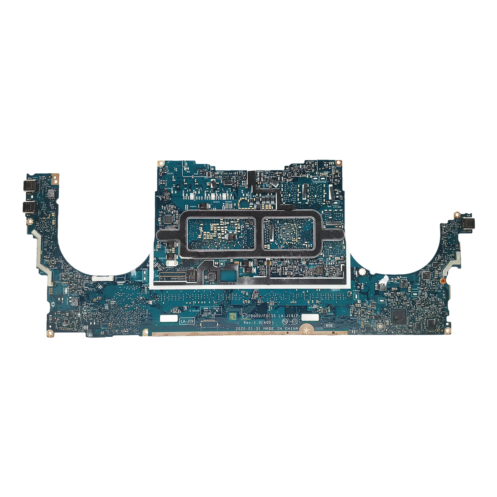 Laptop Motherboard LA-J191P For DELL 9500 CN-0PC4XF CN-0RHXRG CN-0FX5RH CN-0T1KFX CN-0477DC With I5 I7 CPU GTX1650TI T2000