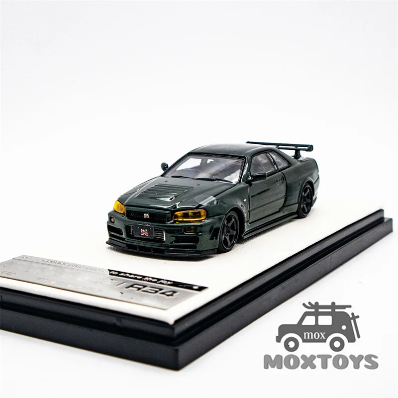 Time Micro 1:64 GTR R34 Red Zero / Dark Green NFS limited999 Diecast Model Car