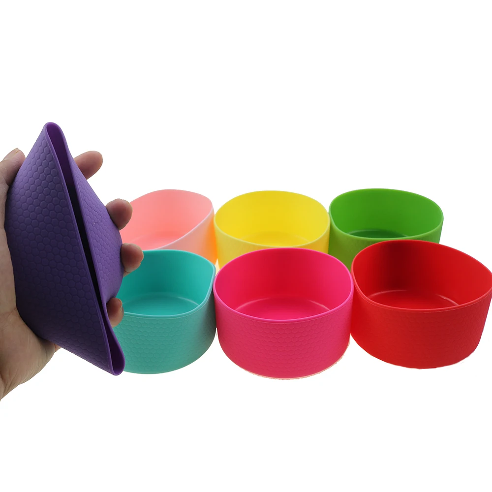 1Pcs Space Kettle Glass Cup Thermal Insulation Silicone Sleeve Stainless Steel Cup Sleeve Silicone Base Is Used For 30oz-40oz