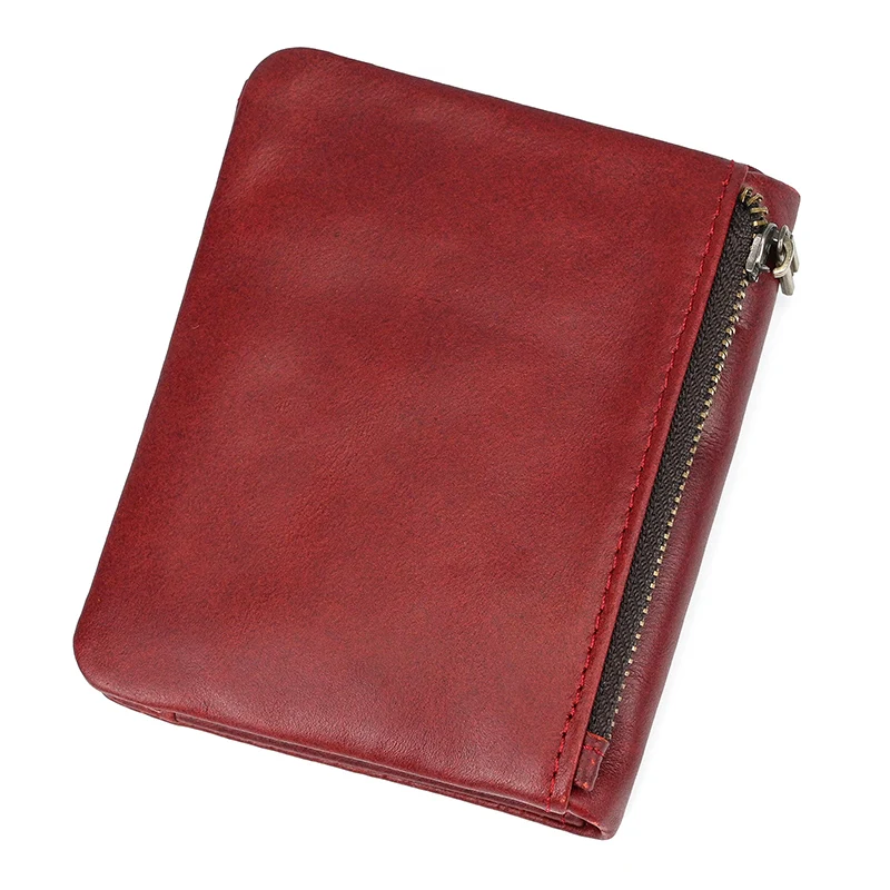 

High Quality Genuine Leather Short Wallet for Men Woman Genuine Leather Coin Purse Male Female Befold Card Holder Leather Purse