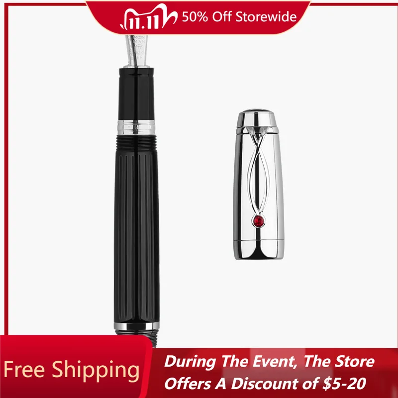 

Majohn X1 Mechanical Extension Fountain Pen Fine EF 0.4mm Tip Pocket Pen Short Writing Gift Office Business School Stationery