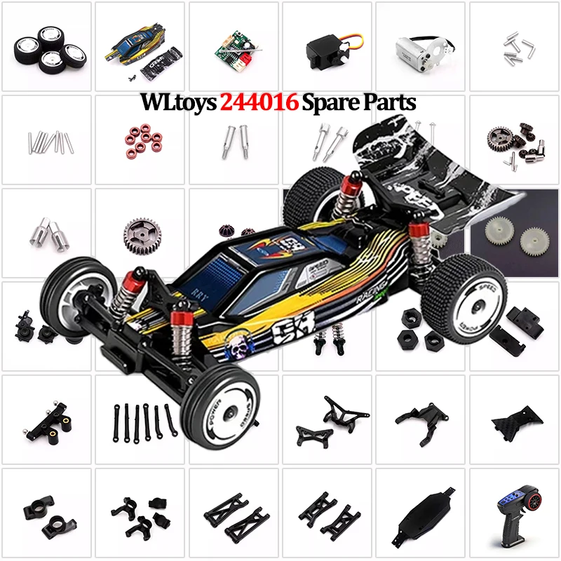 WLtoys 244016 Ersatzteile - Rahmen, Arm, Getriebe, Reifen, Antriebswelle, Motor, ESC, Karosserie, Getriebegehäuse Fernbedienung