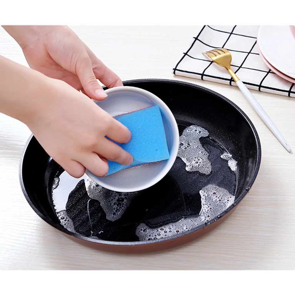 

30pcs Useful Dishwashing Sponge Kitchen Cleaning Pad Sponge Scrubber Scouring Pad Cleaning Tool for Home Restaurant (Random Colo