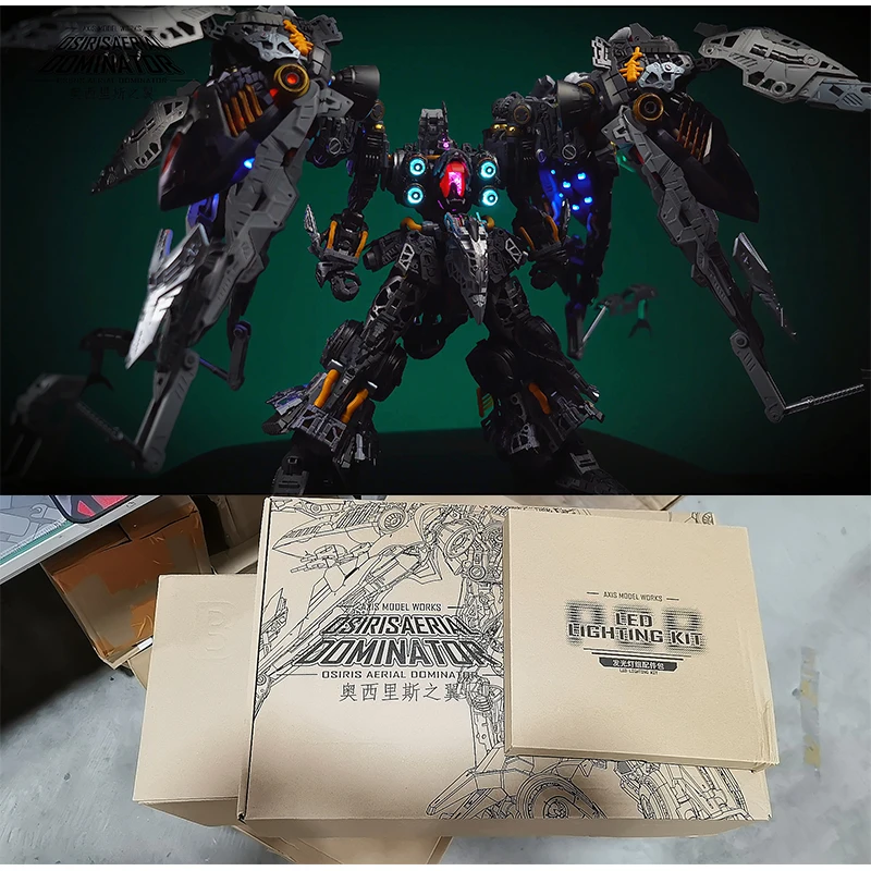 متوفر محور نموذج يعمل أوسريس المهيمن الجوي 1/100 تجميع الحركة نموذج اللعب Mecha NZ-666 Kshatriya LED طقم إضاءة