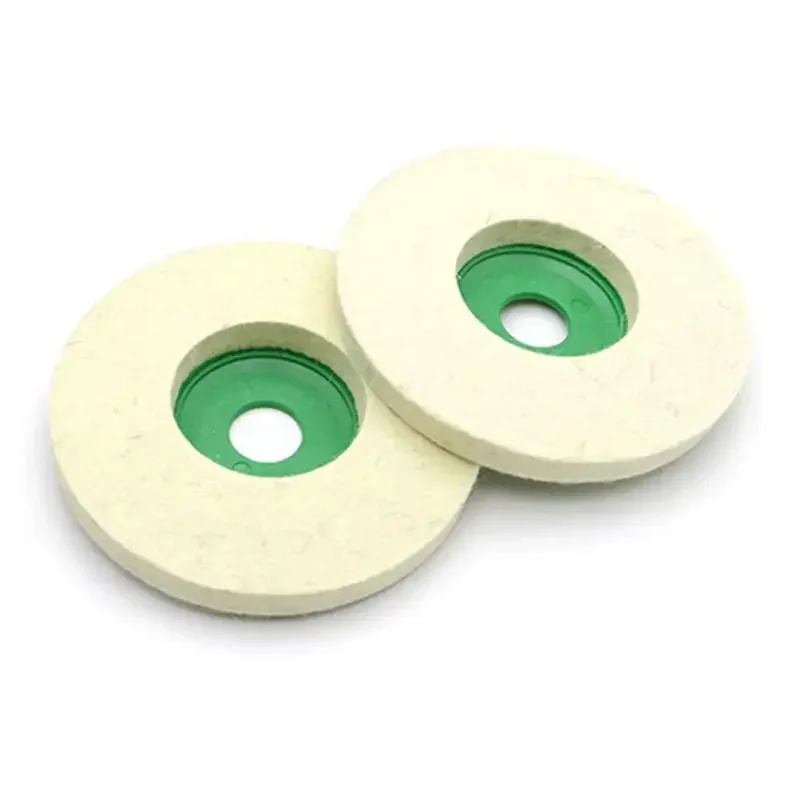 2pcs 5 Inch 125mm Wool Felt Buffing Polishing Wheel Pad Angle Grinder Wheel Felt Polishing Disc For Metal Marble Glass Ceramics