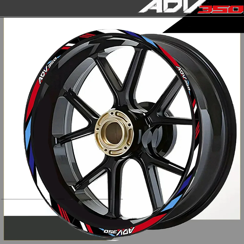 For Honda ADV350 Wheels Sticker Protector Set Rim Reflective Decals Motorcycle Accessories Tires Strips Covers ADV 350 2024 2025