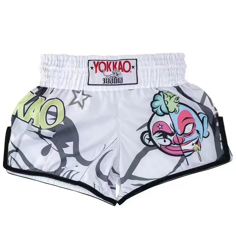 Pantalones cortos de lucha Yokkao Muay Thai para hombres y mujeres, Sanda para correr, deportes, Fitness, entrenamiento de lucha, Boxeo