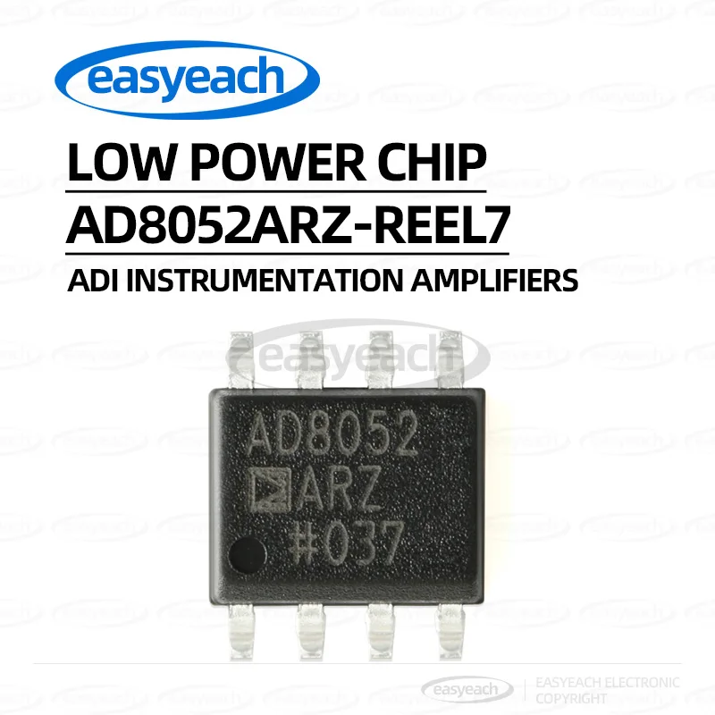 

AD8052ARZ-REEL7 SOIC-8 110MHz Rail-to-Rail Amplifier IC Chip High Speed Operational Amplifier