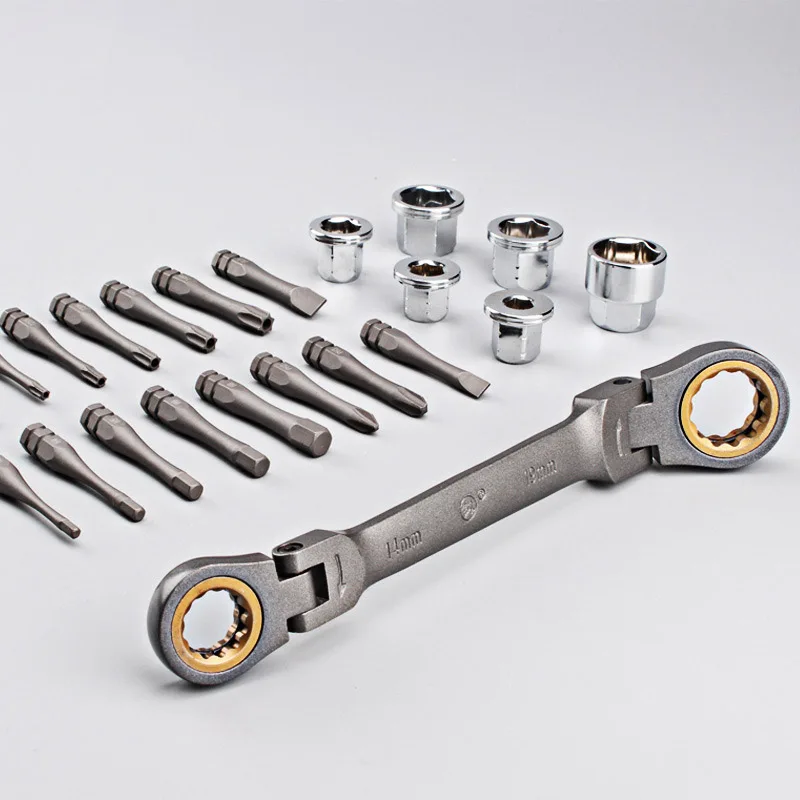 adjustable-double-end-spanner-universal-wrench-kit-repair-hand-tool-car-hardware-toolbox-ratchet-wrench-set-23-pcs