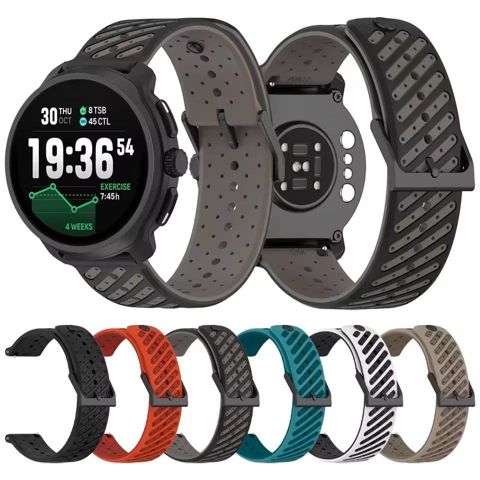 Image of 22mm Silikon Armband Für Suunto RACE 2/RACE/Vertikale Uhr Band Für Suunto 5/9 Peak Pro armband Sport Armband Ersatz