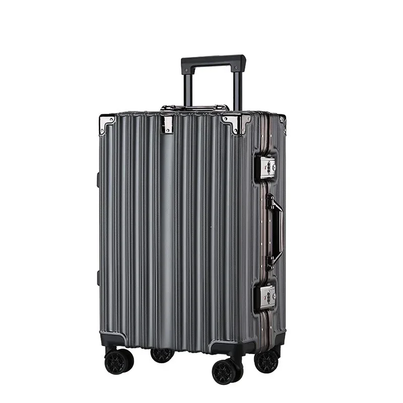 Customization Good Quality Aluminum Frame Suitcase Travel Trolley Baggage PC Business Luggage