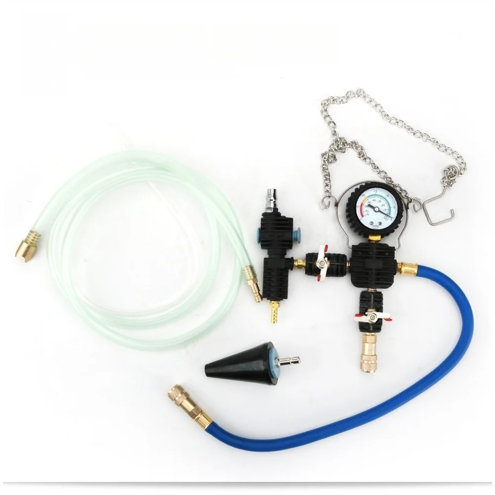3 Piece Cooling System Pressure Test Kit Designed for Radiator Leak Detection and Vacuum Refill in Car Maintenance